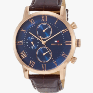 Tommy Hilfiger 1791399 Men's Watch, Brown, 1791399 Navy x Brown, 1 piece, Watch with Roman Index, Day Display, Elegance