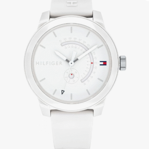 Tommy Hilfiger Men's DENIM Analog Watch, white, Casual