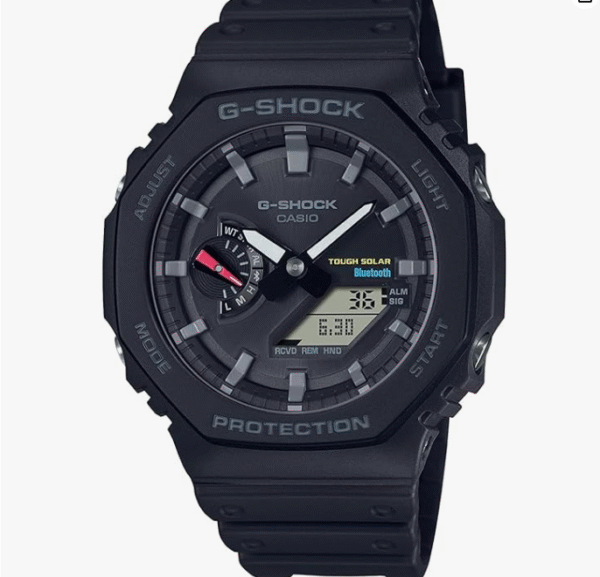 Casio GA-B2100-1A Tough Solar Wristwatch, Bluetooth, Black, Mobile Link, Analog Digital, Carbon Core Guard Structure, Black, Equipped with Bluetooth