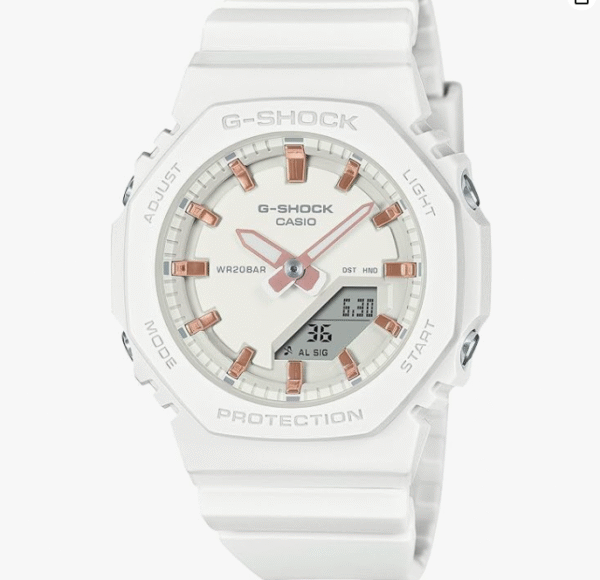 Casio GMA-P2100 Wristwatch, Minimal Size, One Tone, white-/pink gold