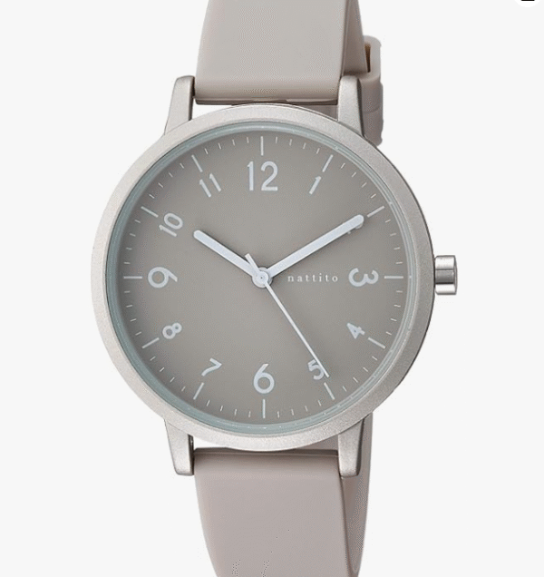 Fieldwork YM007 Analog Wristwatch, Large Sodar Silicone Strap, gray, Modern