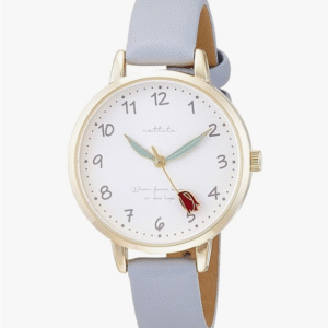 Fieldwork GY039-1 Women's Analog Wristwatch, Fleury, Flower Motif, Leather Strap, Blue, blue
