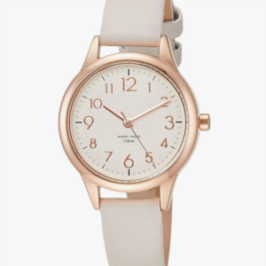 Fieldwork ST257Z-1 Women's Waterproof Jubia Analog Leather Strap Wrist Watch, Gray, gray