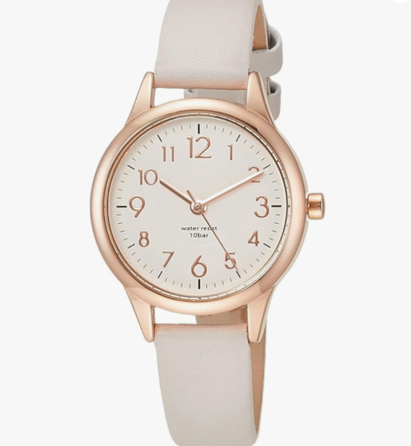 Fieldwork ST257Z-1 Women's Waterproof Jubia Analog Leather Strap Wrist Watch, Gray, gray