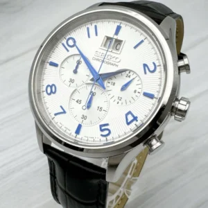 SEIKO Chronograph Big Date Blue Hands Watch Men's From Japan