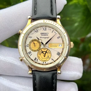 Vintage Seiko Age Of Discovery Intelligent Calendar Japan Quartz Watch 6M23-8000